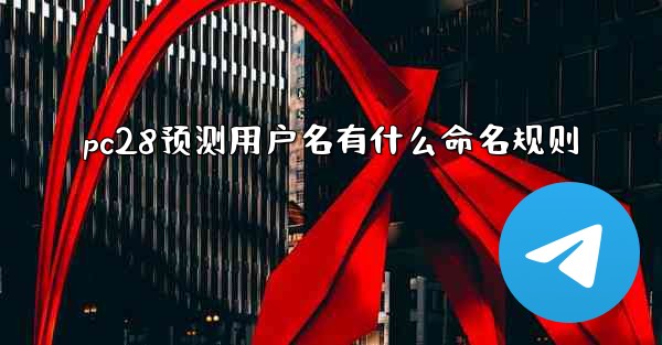 pc28预测用户名有什么命名规则