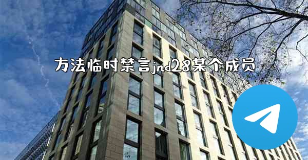 方法临时禁言jnd28某个成员