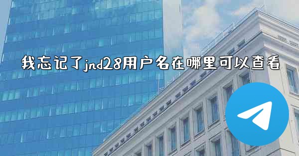 <b>我忘记了jnd28用户名在哪里可以查看</b>