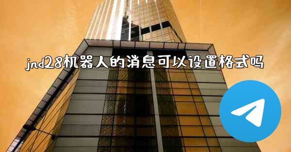 jnd28机器人的消息可以设置格式吗