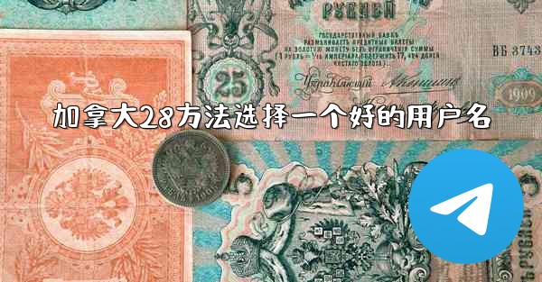加拿大28方法选择一个好的用户名