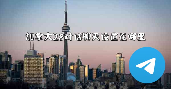 加拿大28对话聊天设置在哪里