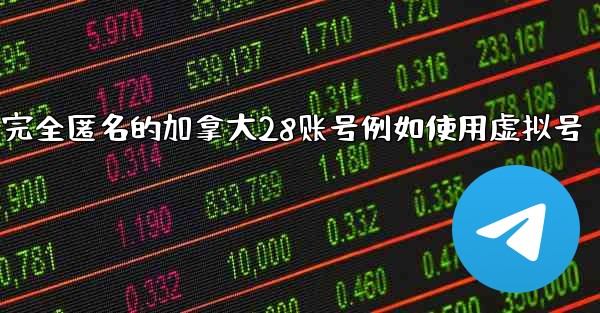 方法创建一个完全匿名的加拿大28账号例如使用虚拟号