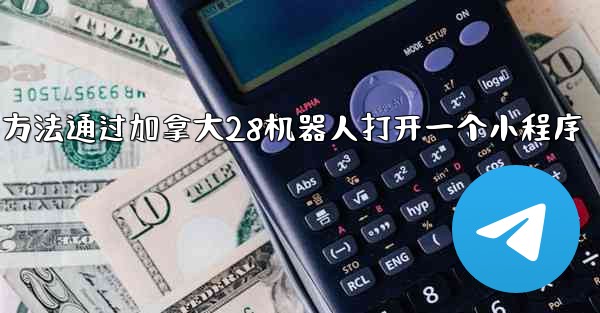 方法通过加拿大28机器人打开一个小程序